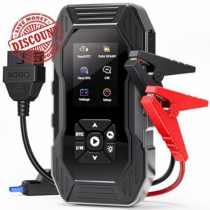 Jump Starter Power Pack With OBD2 Scanner for 12V car Battery Booster Jump Starter(all Gas/10L Diesel) and Motorcycles