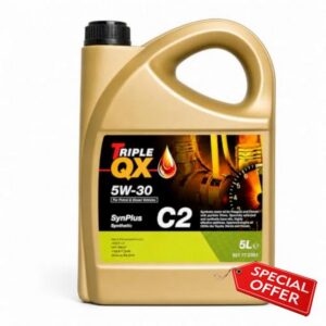 Triple QX SynPlus C2 5W-30 Fully Synthetic Engine Oil 5L Petrol Diesel Car Motor Oil ACEA C2 API SN CF Low SAPS