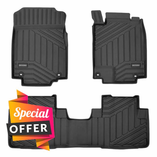 DRIVEDEN Tailored-fit Rubber Car Mats Set for Honda CR-V Mk.4 2012-2018