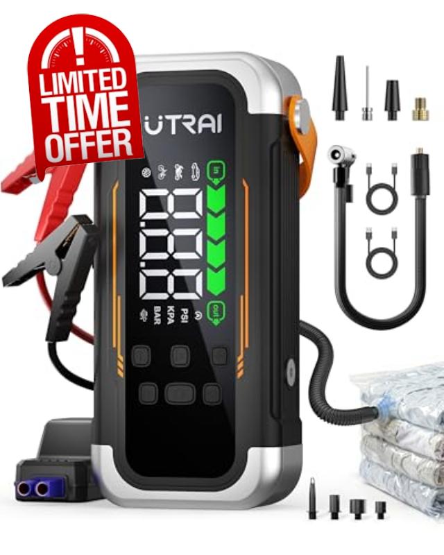 Car Jump Starter Power Pack with Air Compressor/Blower