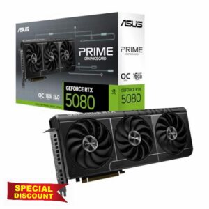 ASUS SFF-Ready Prime NVIDIA GeForce RTX™ 5080 EVO 16GB GDDR7 OC Edition graphics card (PCIe® 5.0