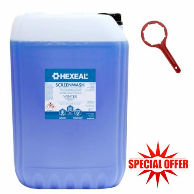Hexeal Screenwash 25L – 25L of Winter Strength