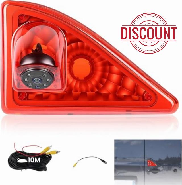 CAMECHO Brake Light Reversing Camera for Renault Master/Opel Vauxhall Movano/Nissan NV400 Van 2010-2016