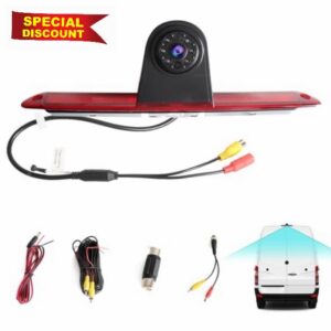 3rd Brake Light Rear Camera for Mercedes Benz Sprinter NCV3 W906 VW Crafter Van 1080p 172°Ultra-Wide View Angle Night Vision Waterproof No Wire Cutting Needed High Mount+10m Cable PAL/NTSC