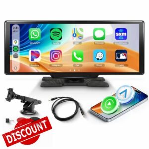 Rimoody 10.26 Inches Wireless CarPlay Android Auto Screen Portable Car Stereo