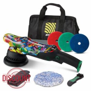 BATOCA P1 Dual Action Car Polisher Buffer Sander 1000W Orbital Polishing Machine DA 5inch Polishing Pads for Car Detailing Polish 6 Speeds 2500-5500RPM Detachable 5 meters Cable Side Handle Soft Sta