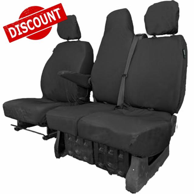 Seat Covers for Renault Trafic (2014 Onwards) | Vauxhall VIvaro 2014-2019 | Fiat Talento | Nissan NV300 | Nissan Primastar | Tailored Waterproof Heavy Duty Seat Cover [MUST HAVE FOLDING MIDDLE SEAT]