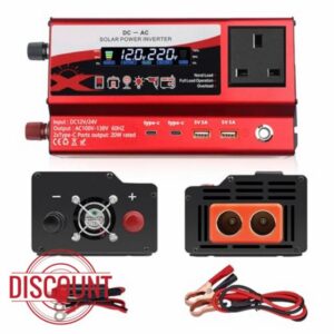 1200W Car Power Inverter DC 12V/24V to AC 220V