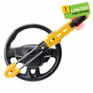 Steering Wheel Lock with 113dB Alarm