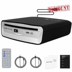 Car CD Player with USB Port - Timzeit External Universal CD Player for Car Truck with AUX Cable and Remote Control