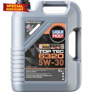 Liqui Moly Top Tec 6320 5W-30 | 5 L | Premium low-ash low-friction engine oil | SKU: 23167