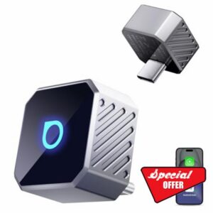 OTTOCAST MINI POT USB-C Version 2026 | Wireless CarPlay & Android Auto Adapter | 2-in-1 | Faster Reconnection for Dual Devices | Plug & Play | Sleek Cube Design | Slive