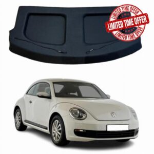Volkswagen Beetle MK3 2012-2019 Car Parcel Shelf - Compatible | Sturdy Boot Cover with Cord for Extra Storage | Space Saving Car Accessories | Black