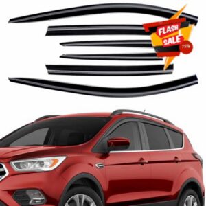 6PCS/set Black Wind Deflectors