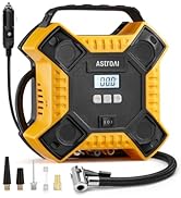 AstroAI Tyre Inflator Portable Air Compressor DC 12V, Fast Inflation Digital Car Tyre Pump for Co...