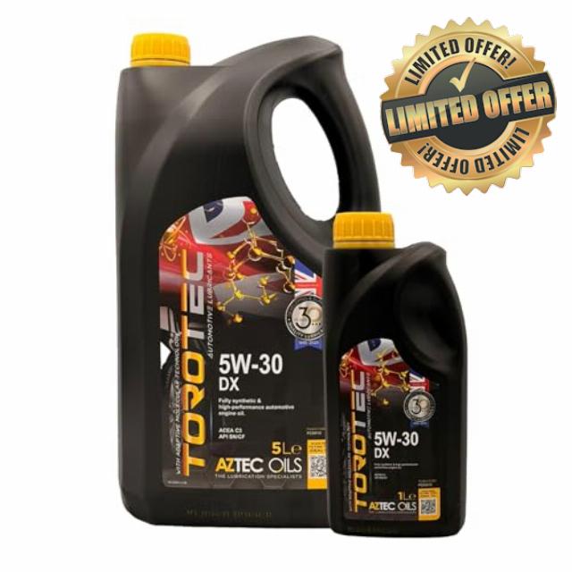 Aztec 5W30 Fully Synthetic Engine Oil Acea C3 API SN/CF LL-04 Dexos 2 6L