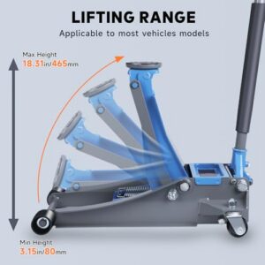 Floor Jack with Dual Pump System for Fast Lifting