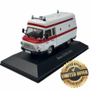 1 43 For Ambulance BARKAS B1000 1965 Diecast Metal Model Car White Vintage Vehicle