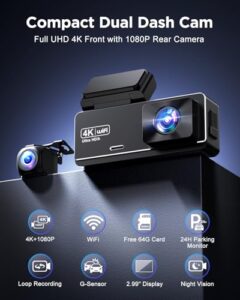 Dash Cam with Free 64GB SD Card