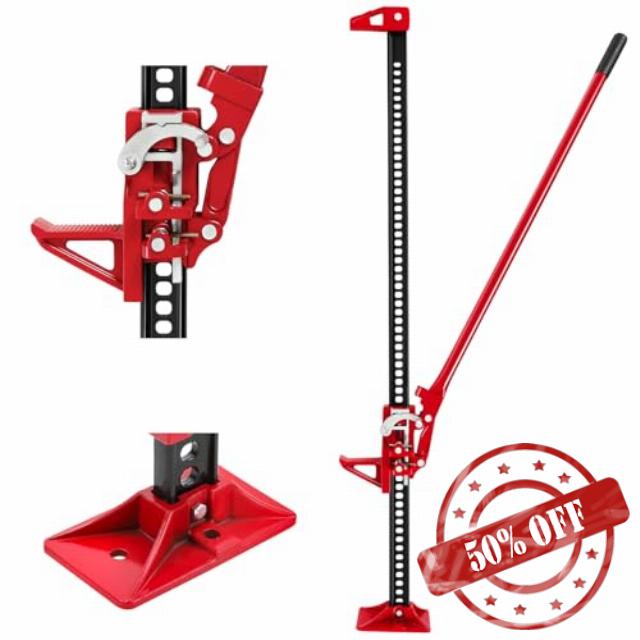 Warmiehomy Farm Jack 3 Tonne High Lift Jack 48" Utility Farm Jack Heavy Duty for Tractors Trucks Bumper Lift Jack 1m Max Lift Height