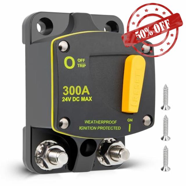 RED WOLF 300A Circuit Breaker Switch Manual Reset DC 12-24V