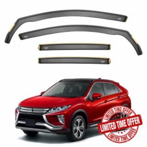 ISPEED Wind Deflectors For Mitsubishi Eclipse Cross 2018-2026 5-Door SUV 4pc Set | Keep Your Car Ventilated In Rain & Wind