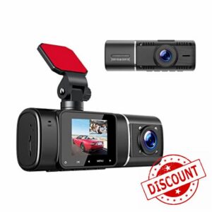 1080P Dash Cam Front and Inside with Battery