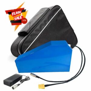 36V 48V 52V Electric Bike Triangle Battery Pack 20Ah - 30Ah Triangle Ebike Lithium Battery with Fast Charger + BMS + Triangle Bag for Mountain Bike/DIY 0-2000W Motors