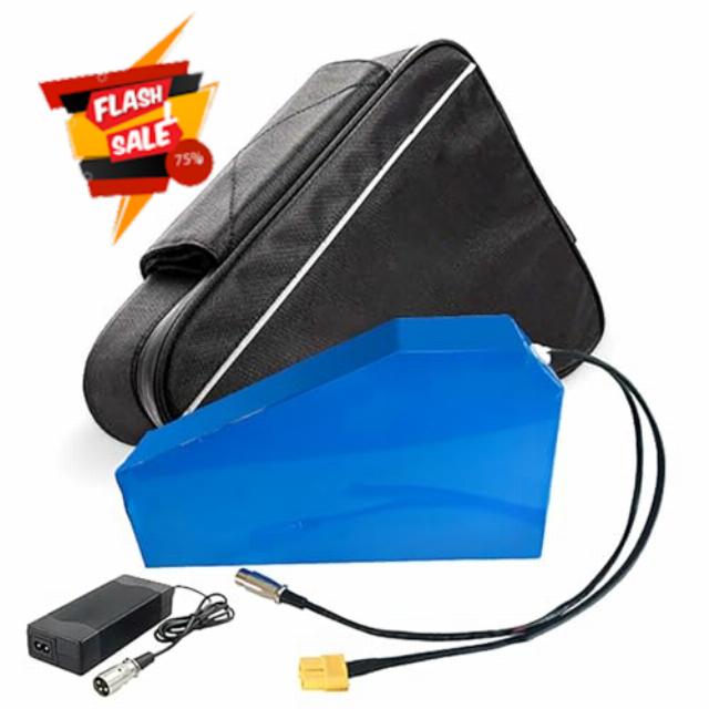 36V 48V 52V Electric Bike Triangle Battery Pack 20Ah - 30Ah Triangle Ebike Lithium Battery with Fast Charger + BMS + Triangle Bag for Mountain Bike/DIY 0-2000W Motors