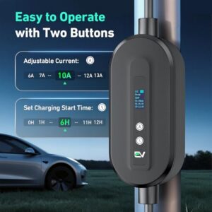 Type 2 Charging Cable 3 Pin with 0-12H Delay Timer & LED Display