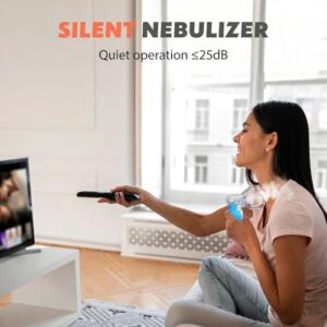 AU YAT Silent Nebuliser for Kids with 2 Masks and Mouthpiece