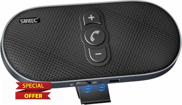 Hands Free Car Phone Kit Bluetooth: 6W Bluetooth Handsfree Car Speaker for Cell Phone Works on Van Truck - Dual Mics Support Siri Voice Assistant Hands-free Kit - BC990G
