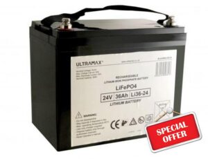 UltraMax 24v 36Ah Lithium Iron Phosphate