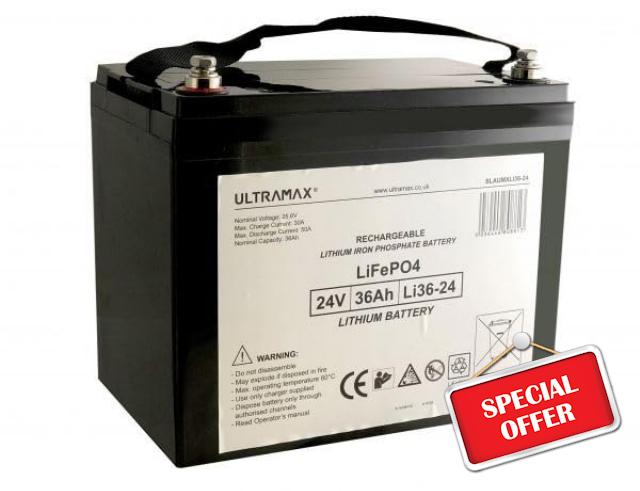 UltraMax 24v 36Ah Lithium Iron Phosphate
