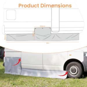 6m x 50cm Weatherproof Caravan Skirt for Awning