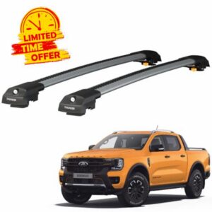 Aluminium Roof Bars for Ford Ranger Next-Gen (2023-2026+) | Fits Raised Rails | 225kg Static Load