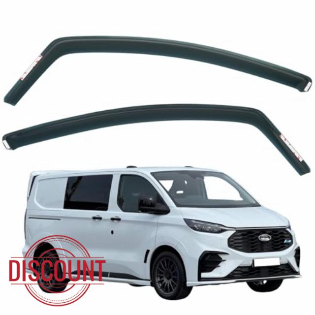 2pcs Wind Deflectors For FORD TRANSIT CUSTOM MK2 2024 2025 2026 Models. New Transit Custom Rain Guards