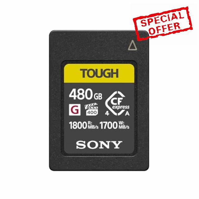 Sony CEA-G Series TOUGH 480GB CFexpress Type A Memory Card – VPG400 Ultra High Speed (Up to 1800MB/s Read & 1700MB/s Write) – Prof 4K/8K Video