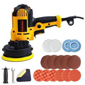 700W Rotary Car Polisher Kit - 500-3600 RPM Variable Speed Lightweight Car Buffer Polisher Machine with 19 Accessories for Car Care Polishing Clea