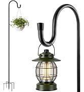 Shepherds Crook Hooks for Garden Lights, 80cm Shephreds Hook Garden Lantern Hooks with Metal Stak...