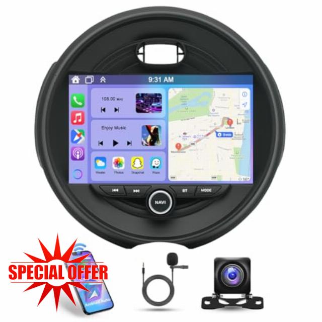 4G+64G Android 14 Car Stereo for BWM Mini Cooper F54 F55 F56 F60 2015-2019 with Wireless CarPlay Android Auto