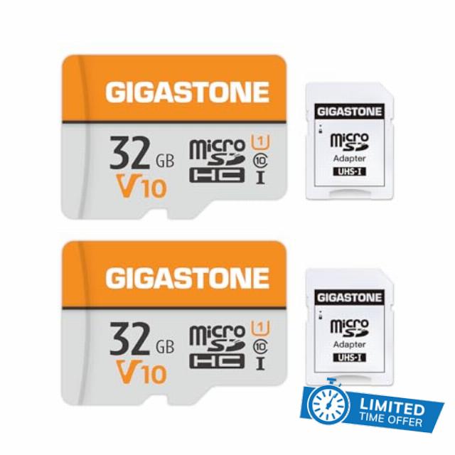 GIGASTONE 32GB Micro SD Card 2-Pack