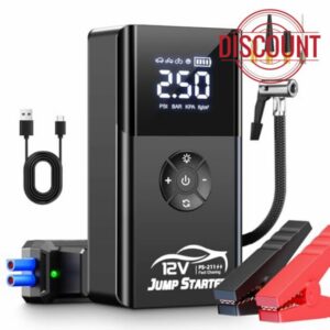 PSOOO 8000A Car Jump Starter with Air Compressor 180PSI