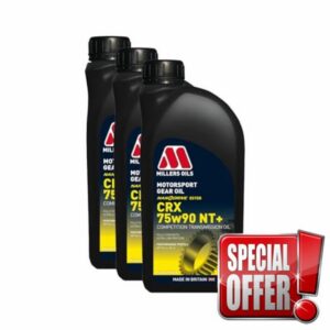 Millers Oils Motorsport CRX 75w-90 75w90 NT+ Fully Synth Gear Oil 3x1L
