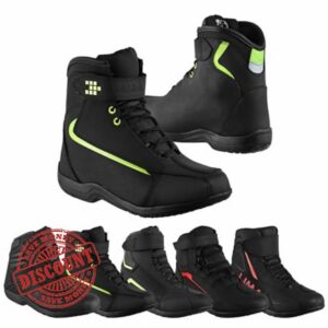 Leather Motorbike Boots Motorcyle Shoes CE-Approved Waterproof Motorcycle Boots – Short Ankle Touring Armour & Anti-Slip