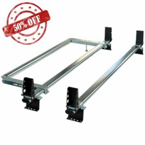 Roof Bars Compatible with Ford Transit Custom (2013-2023) Steel Roof Rack & Tie Hole Loadstops for L1 (SWB) & L2 (LWB) with Low Rooftop (2 Bars & Roller)