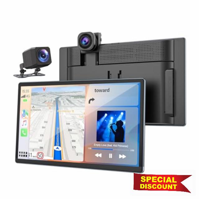 LAMTTO 4K Carplay Screen for Car with 9" Touchscreen