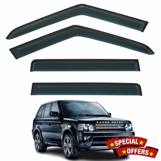 Set Of 4 STICK-ON Wind Deflectors For RANGE ROVER SPORT L320 2005 2006 2007 2008 2009 2010 2011 2012 Models. RR Sport Rain Deflectors
