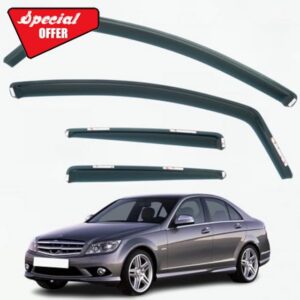 Set Of 4 Wind Deflectors For MERCEDES-BENZ C-Class W204 4-door SALOON 2008 2009 2010 2011 2012 2013 Models. C Class Rain Deflectors