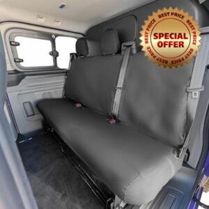 To Fit: Ford Transit Custom Rear Seat Covers Double Cab (Crew/DCIV) Fits VW Volkswagen Transporter T7 Back Seats